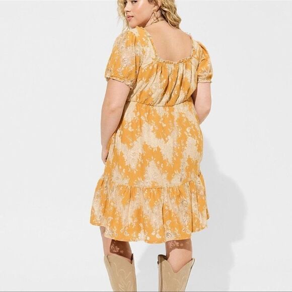 Torrid Mini Two Toned Lace Tiered Babydoll Dress. Size 3X. - Picture 3 of 14